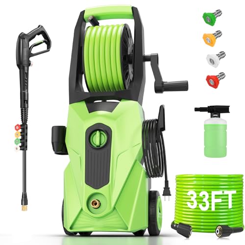 Electric Pressure Washer 5000 PSI 4.0 GPM Power Washers Electric Powered with 33ft Hose, 4 Nozzle and Foam Cannon