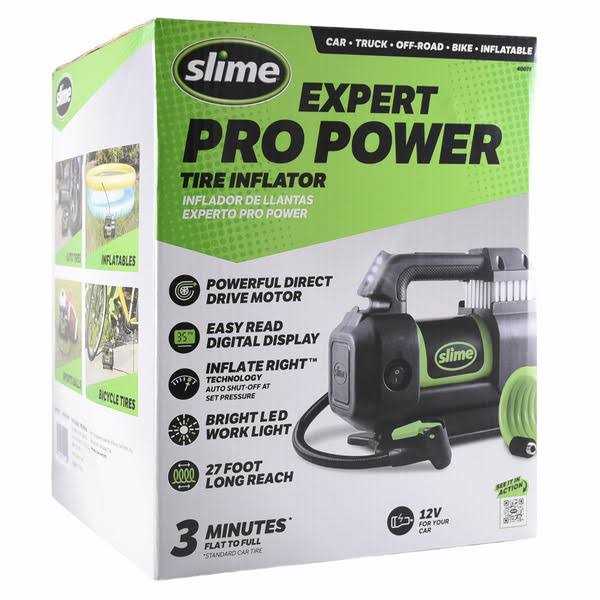 Slime Expert Pro Power 12 Volt Tire Inflator 40078 - Sports Supplies Online Store