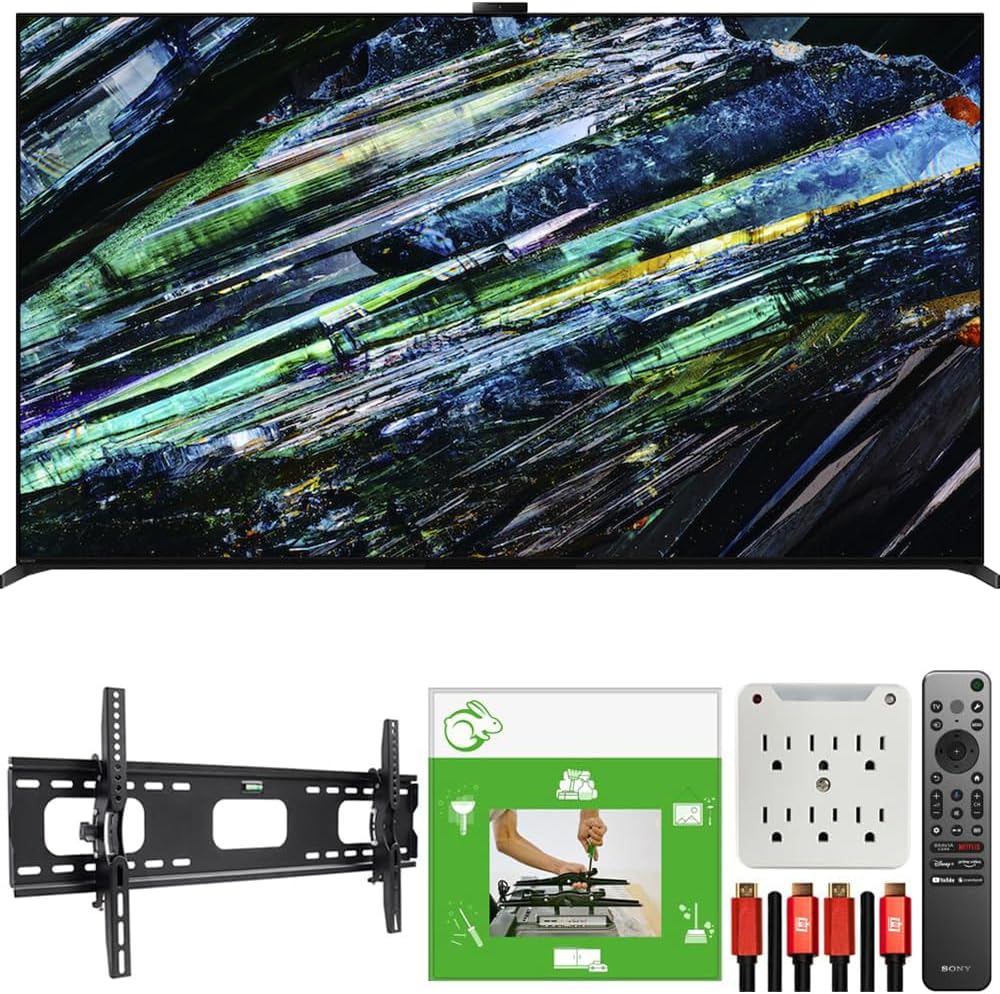 Sony XR65A95L BRAVIA XR A95L 65 inch QD-OLED 4K HDR Smart TV with Google TV (2023) Bundle with TaskRabbit Installation Services + Deco Gear Wall