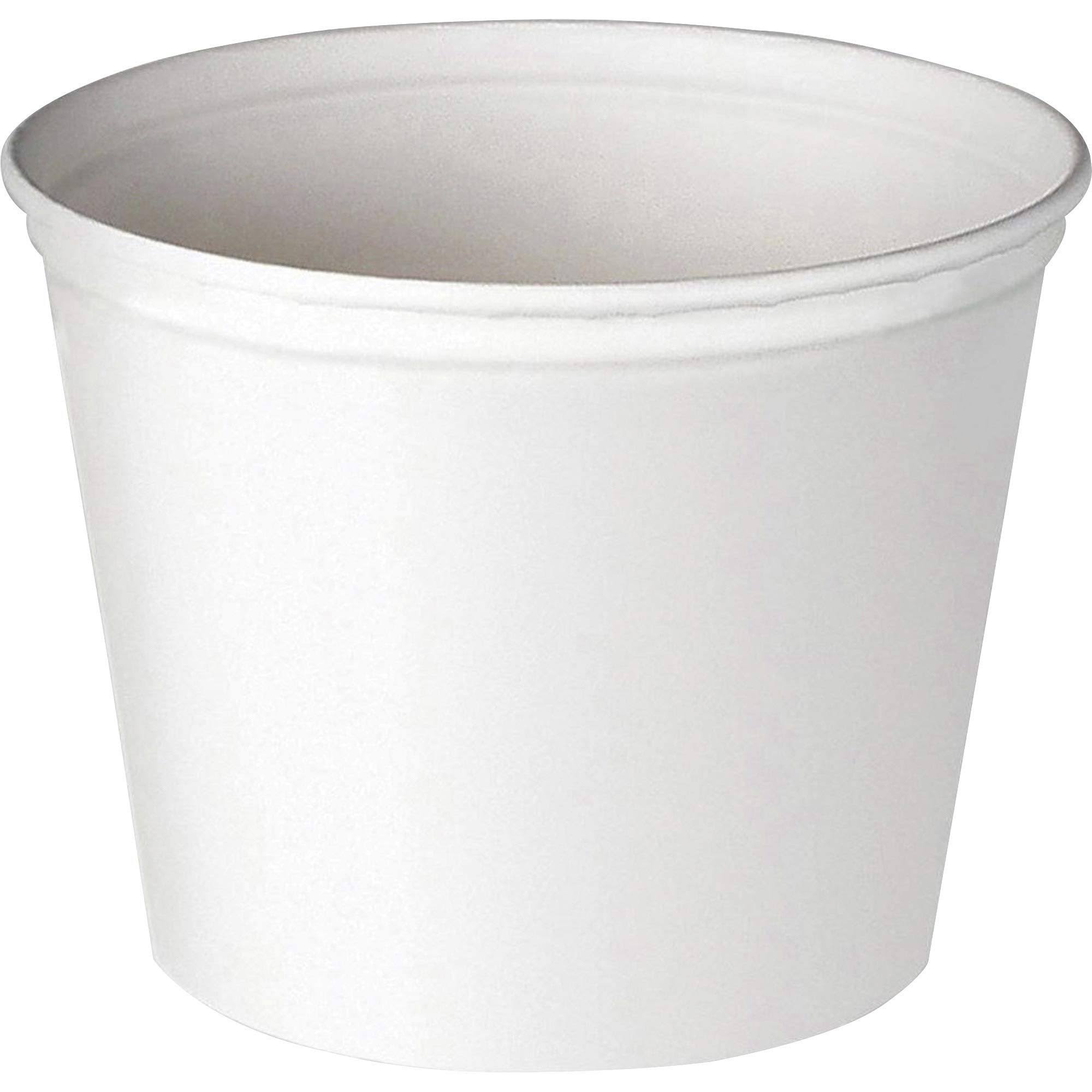 Solo Double Wrapped Paper Bucket, Unwaxed, White, 165 oz