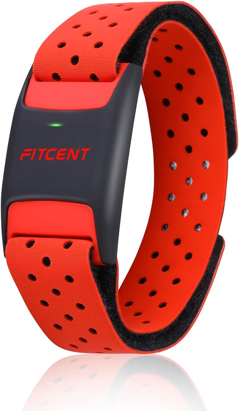 FITCENT Heart Rate Monitor Armband, Bluetooth ANT+ Optical Heart Rate Sensor Arm Band