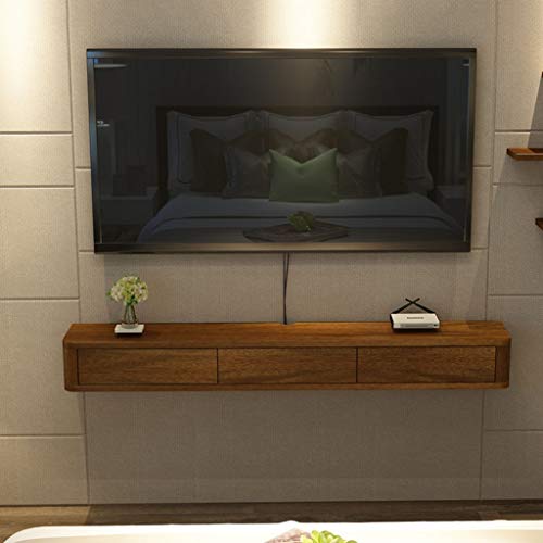Modern Wall Mount TV Stand Floating Shelf TV Console Media Console Entertainment Storage Shelf Audio/Video Console with Cabinet Doors Hanging TV