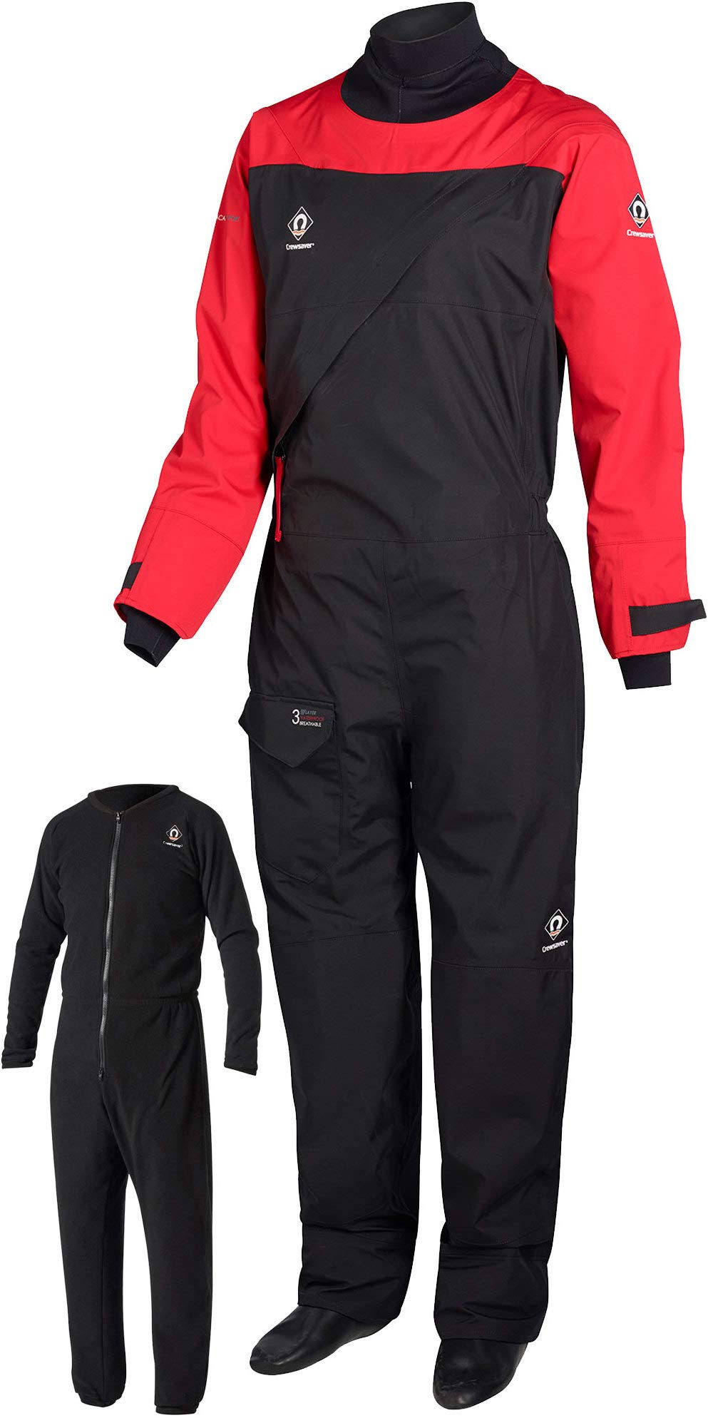 2018 Crewsaver Atacama Sport Drysuit Including Undersuit Red / Black 6