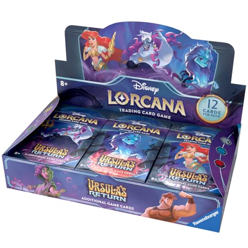 Ravensburger Disney Lorcana TCG: Ursula's Return Booster Pack Display | 24 Packs with 12 Trading Cards Each | Ideal for Collectors & Disney Fans |