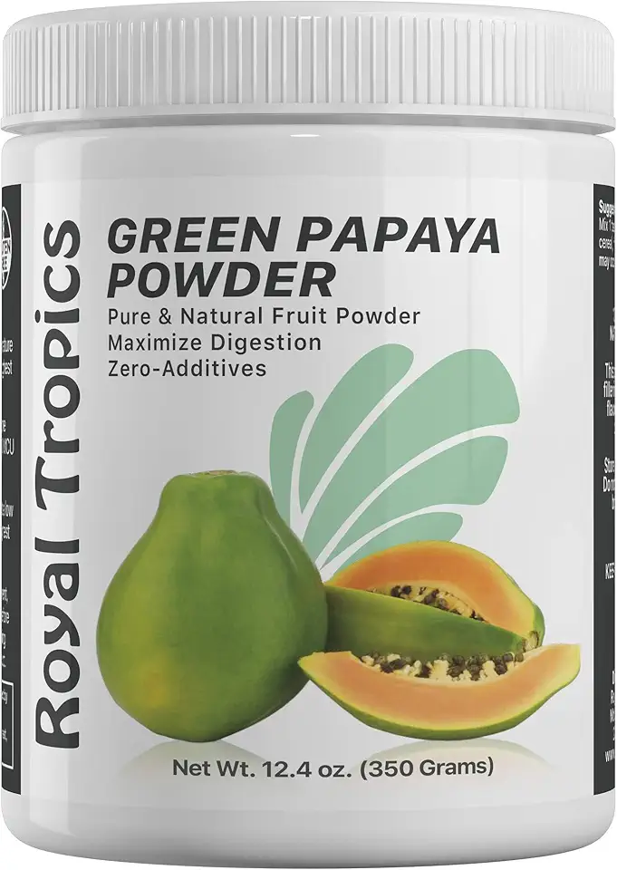 Royal Tropics Green Papaya Powder. Enzymes for Digestive Support. - Kansas Nuitrition - HNZSDS