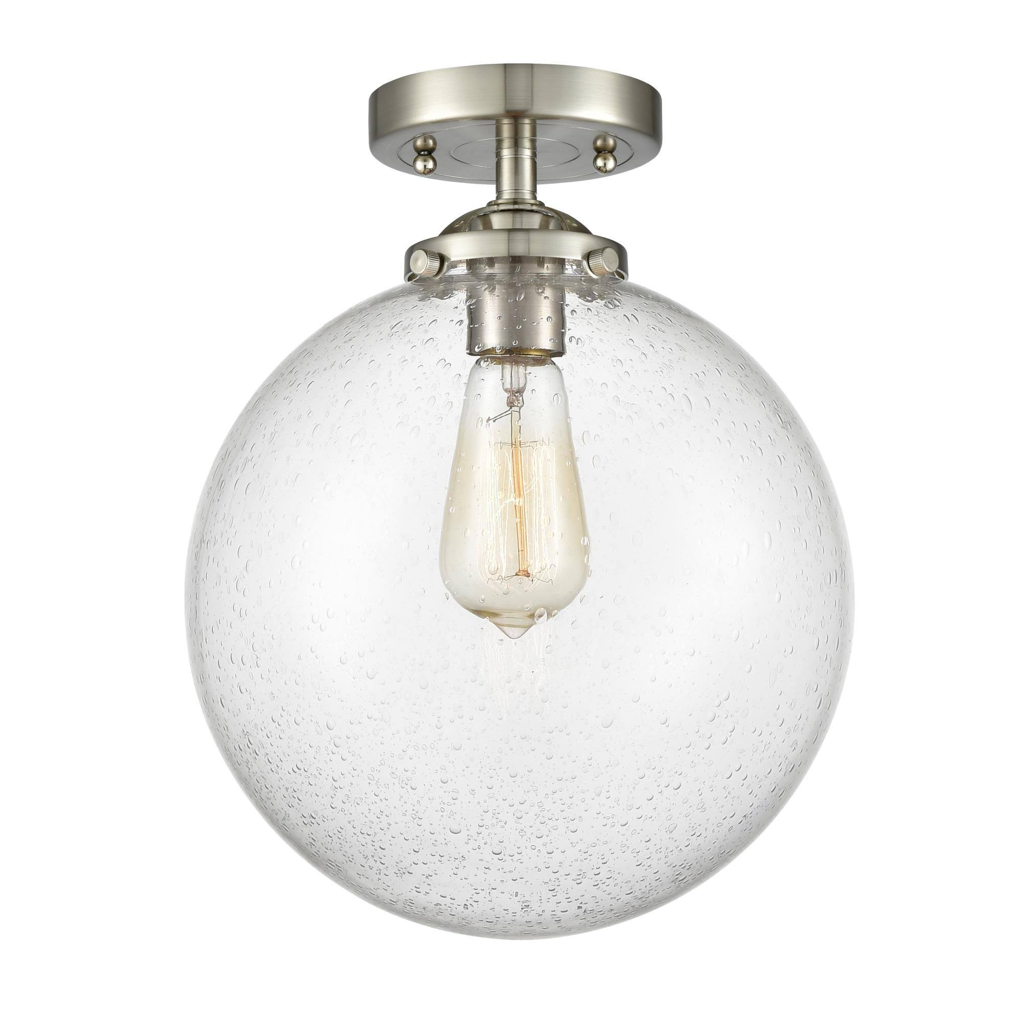 Innovations 284-1C-SN-G204-10 Nouveau X-Large Beacon 1 Light Semi-Flush Mount in Brushed Satin Nickel