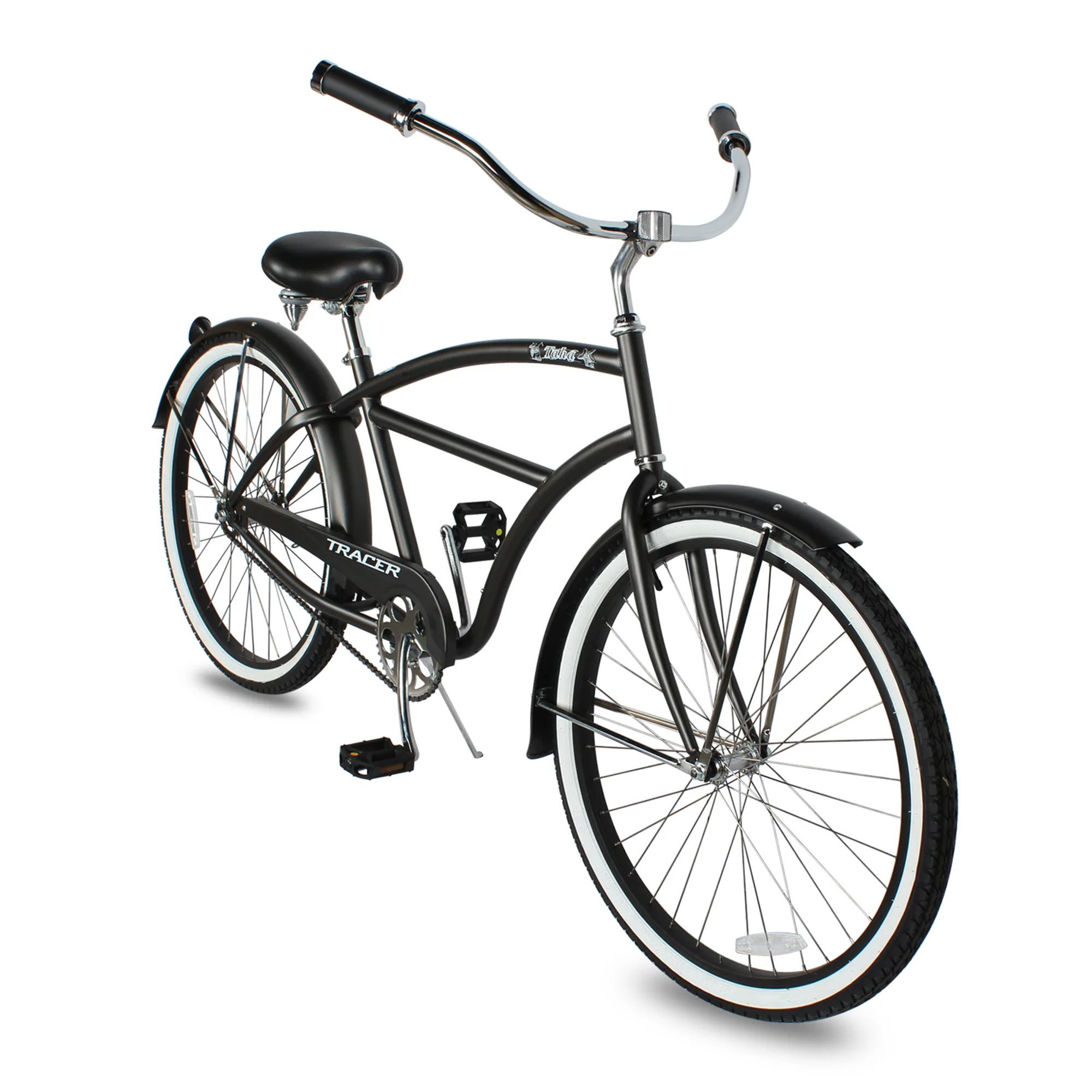 TRACER Taha 26 Inch Beach Cruiser 7 Speed Steel Men's Bicycle, Black