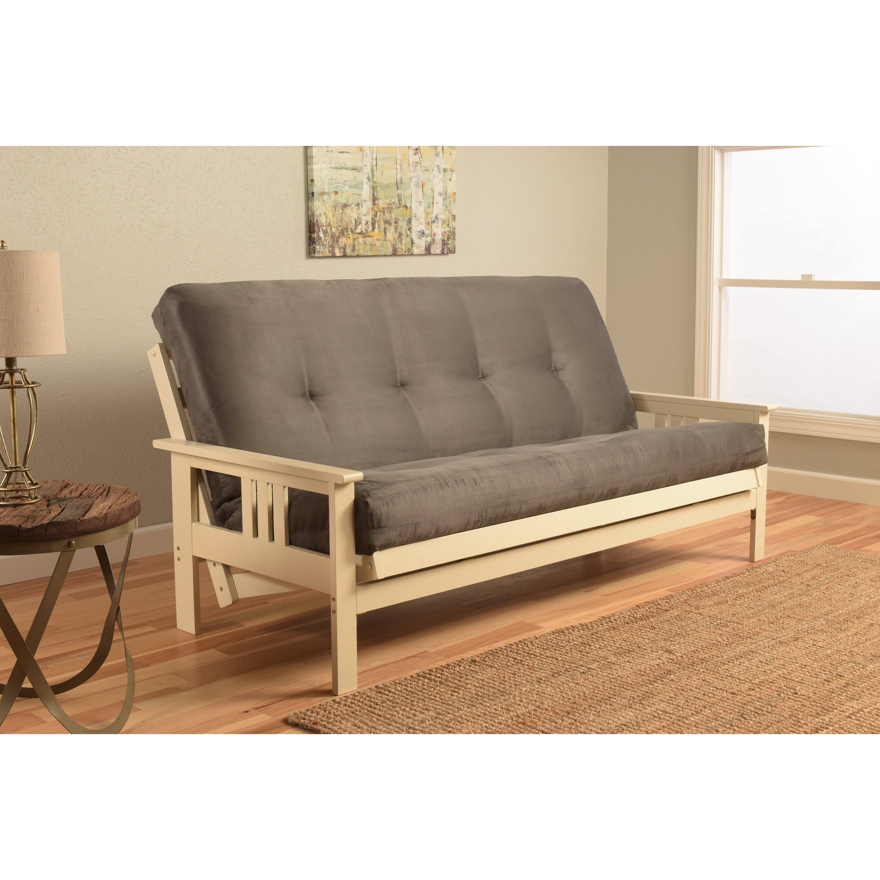 Kodiak Monterey Frame-Antique White Finish-Suede Gray Mattress