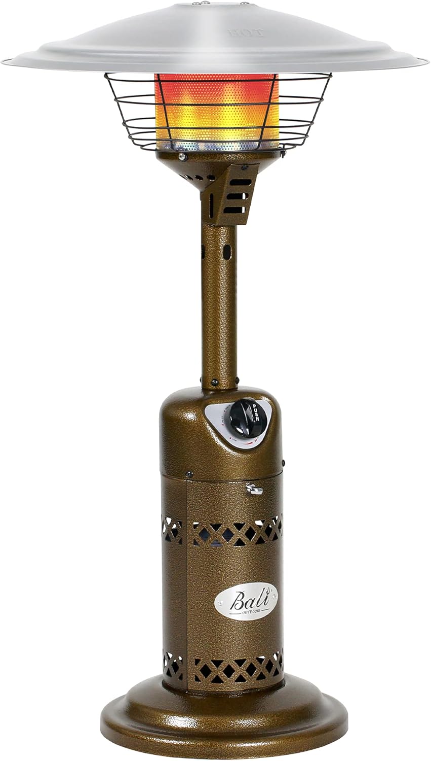 BALI OUTDOORS Patio Heater Gas Portable Tabletop Heater Propane Patio Heaters, Outdoor Table Top Heater W/Adjustable Thermostat, Suitable For Yard