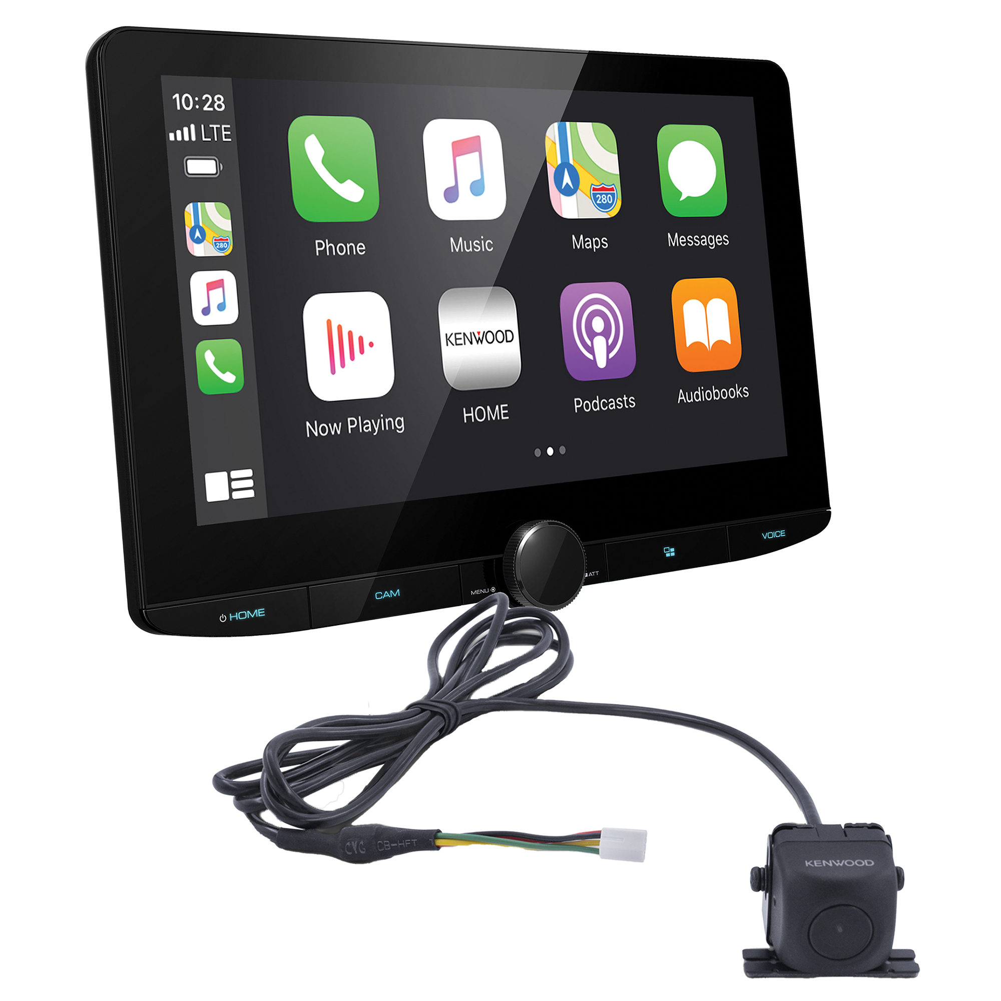 Kenwood DMX1037S 10.1-in Double-DIN In-Dash Digital Multimedia Receiver & CMOS-230 Rearview Camera