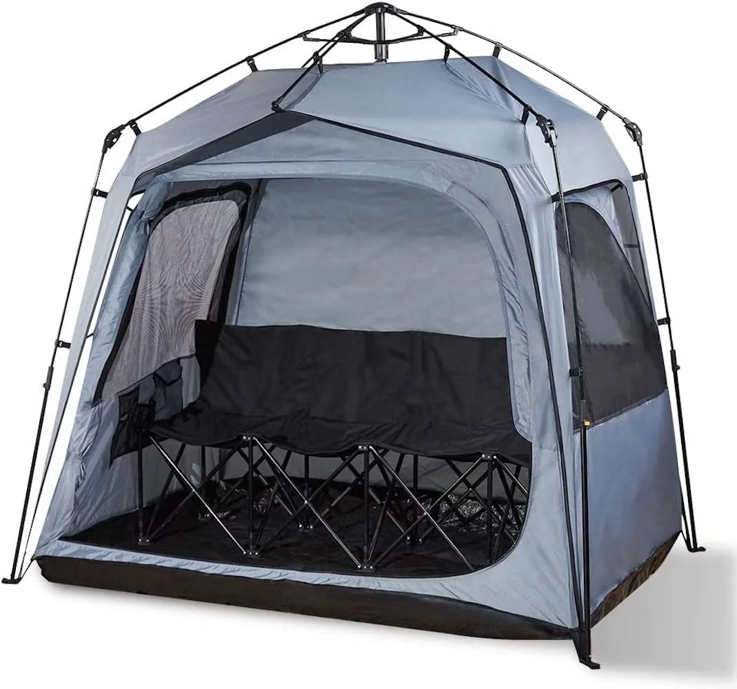 FOFANA All Weather Sports Pod Tent for up to 4 People - Pop up tent - Sports Tent with Clear and Mesh Windows - Radiant Selections