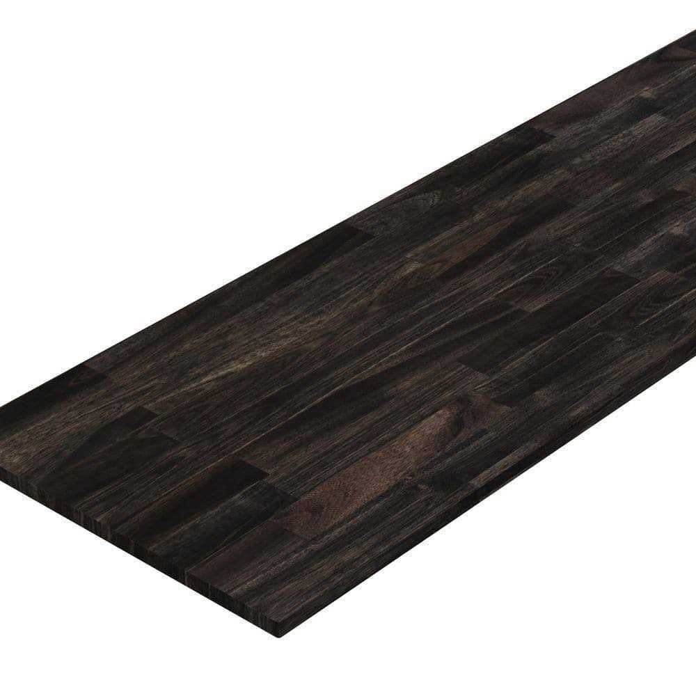 Interbuild Acacia 6 ft. L x 25 in. D x 1.5 in. T Butcher Block Countertop Stain