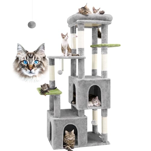 F61 Cat Tower for Indoor Cats, Heavy Duty Cat Trees for Large Cats Adult Big Cats Maine Coon Cat Tree Tower with Scratching Post