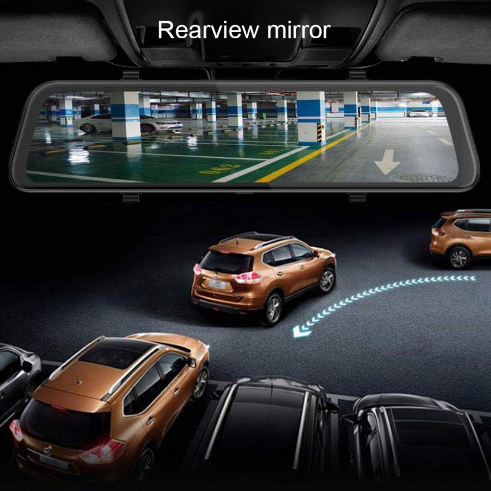 Dash Cam Dual Lens Touch 1080P Full HD Dashcam Car Camera Dashboard Camera 12" IPS Screen 170° Wide Angle Prevents Corner Rubbing During Reversing