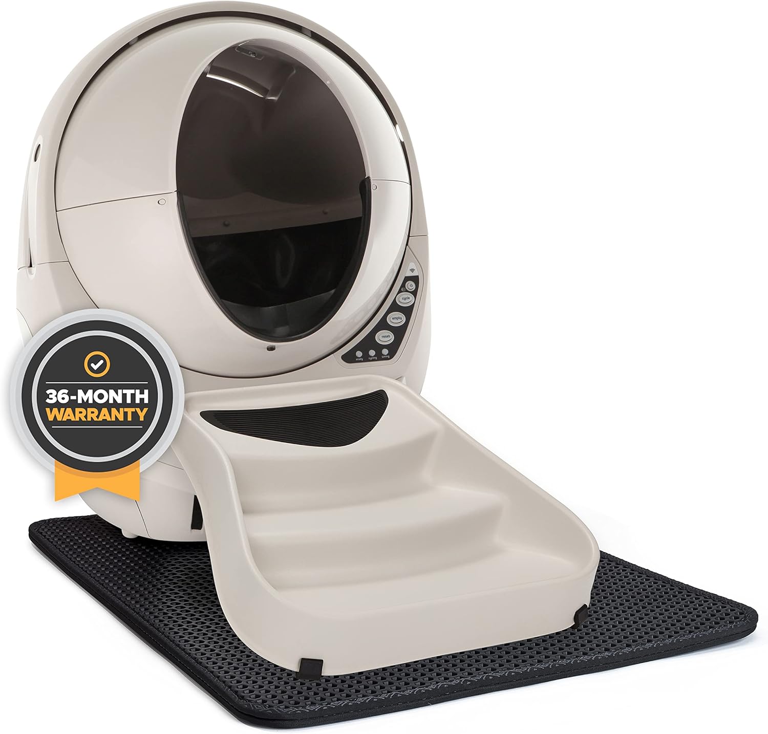 Litter-Robot 3 Core Bundle by Whisker - Self-Cleaning Cat Litter Box, Includes Litter-Robot, Mat, Fence & Ramp, 36-Month Extended Warranty