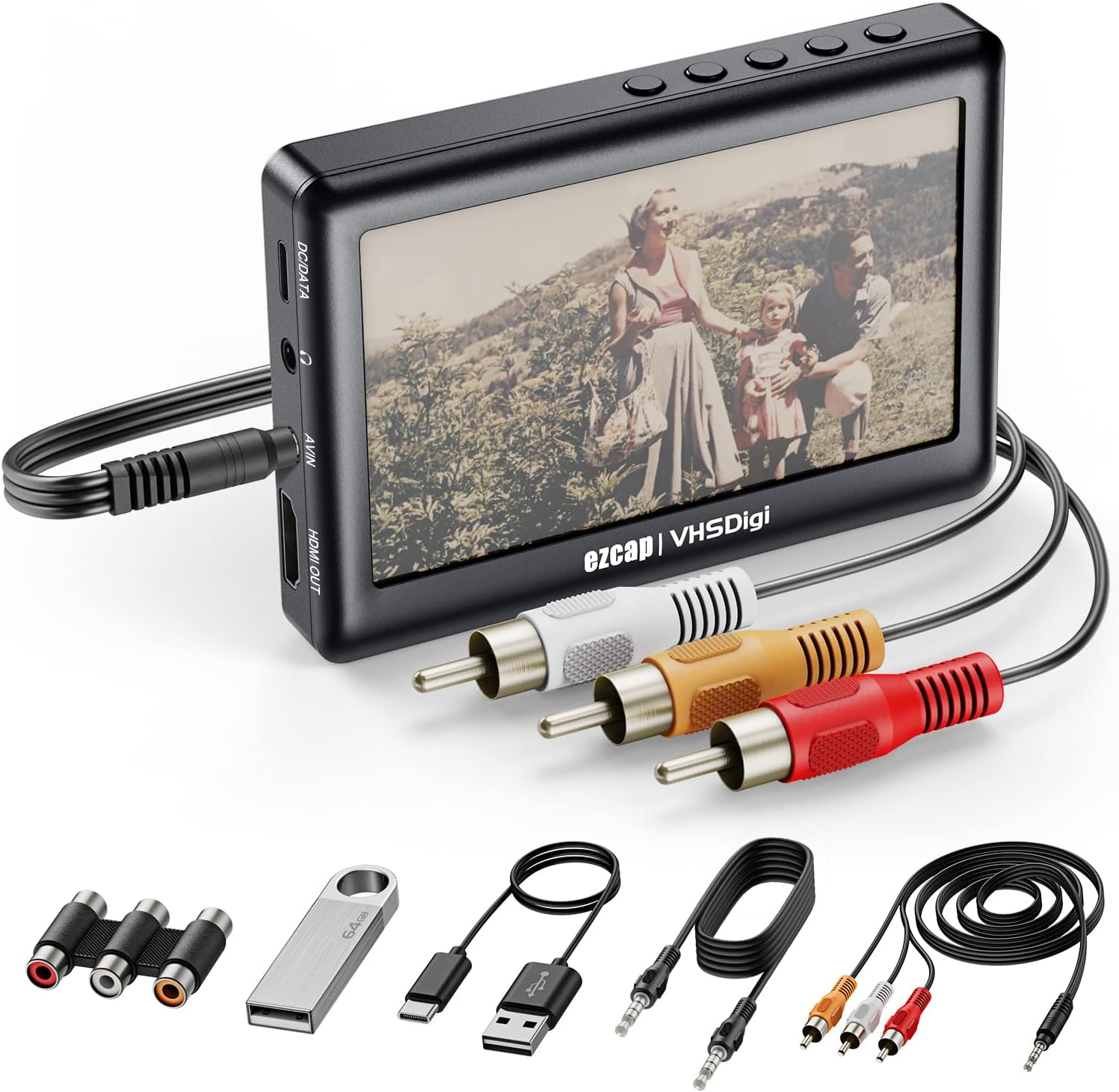 Convert Vhs to Digital Mp4 - Vinyl Cassette CD Player to Mp3 Converter