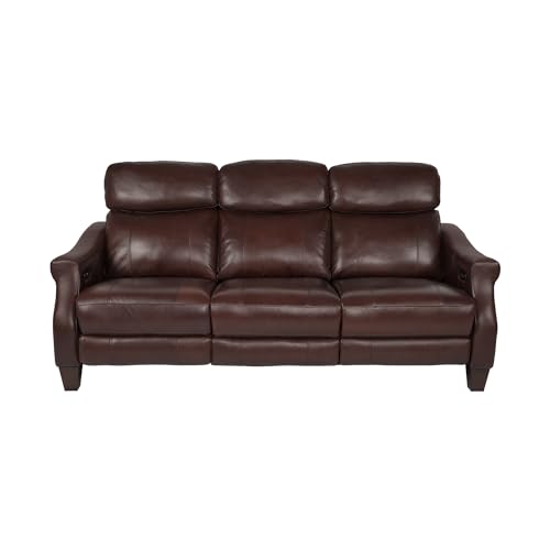 Armen Living Felicity Modern Zero Gravity Power Reclining Sofa, 84" Wide, Silver