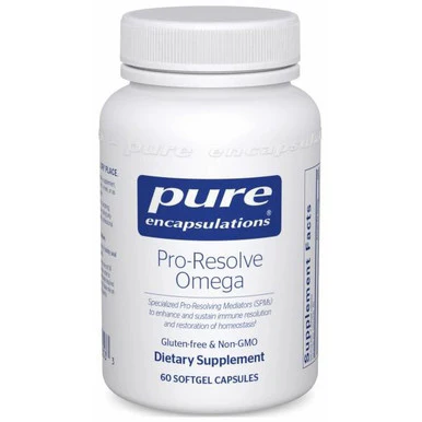 Pure Encapsulations Pro-Resolve Omega 60 softgel capsules - Kansas Nuitrition - HNZSDS