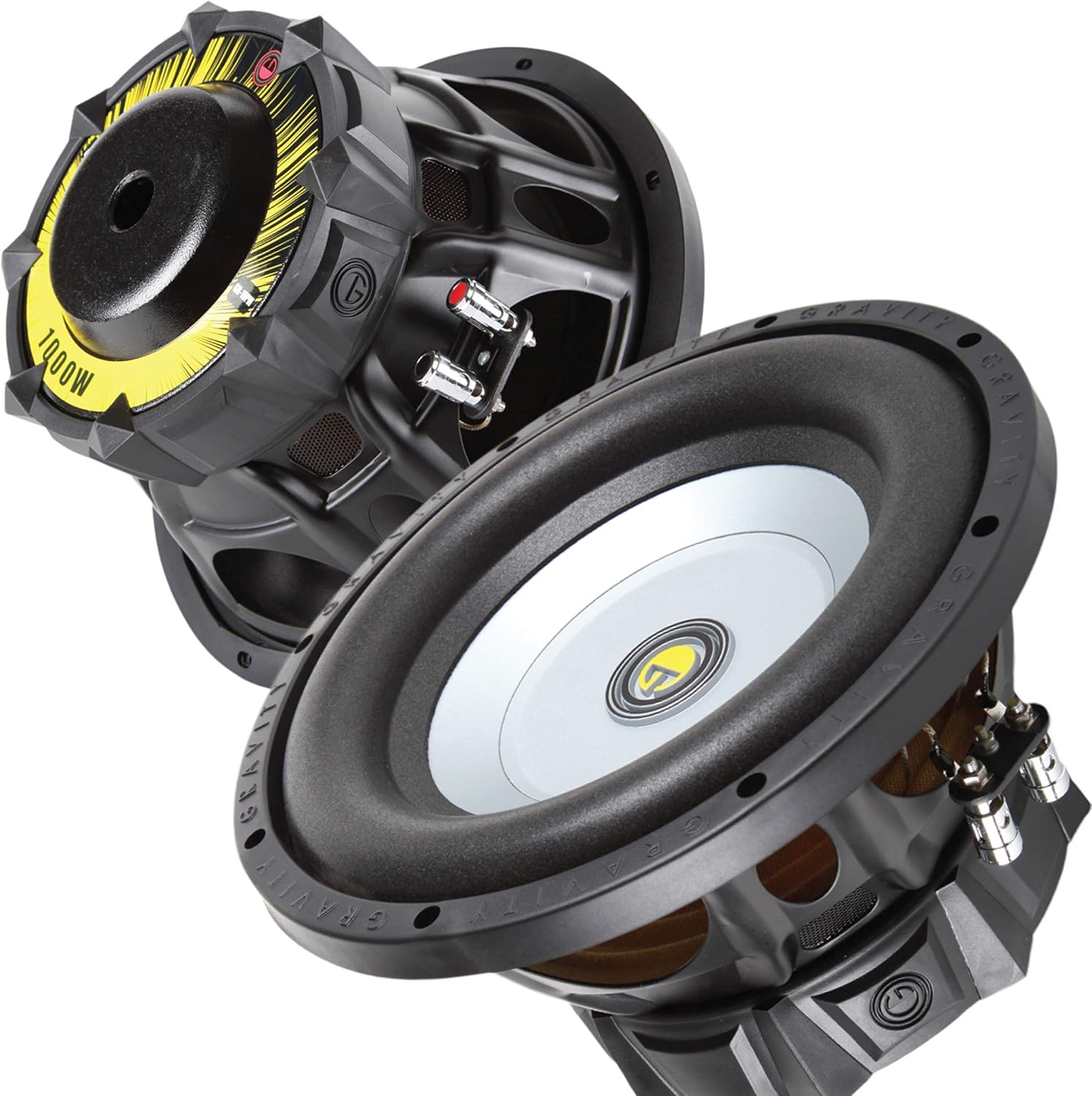 Gravity 10 Inch 1000 Watt Car Audio Subwoofer w/ 4 Ohm DVC Power (Single) Pack of 2