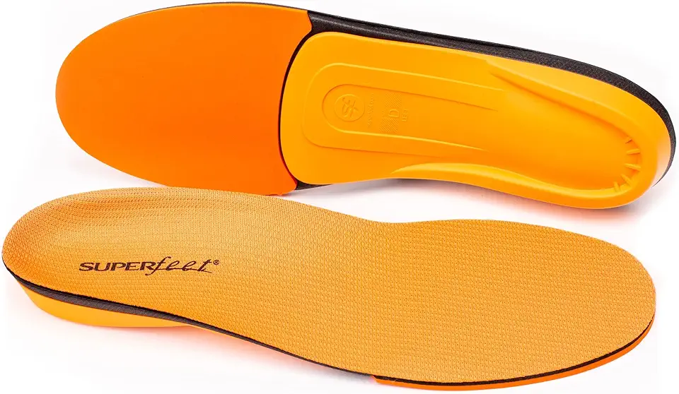 Superfeet All-Purpose High Impact Support Insoles (Orange) - Trim-To-Fit Orthotic Arch Support Shoe Inserts - Professional Grade