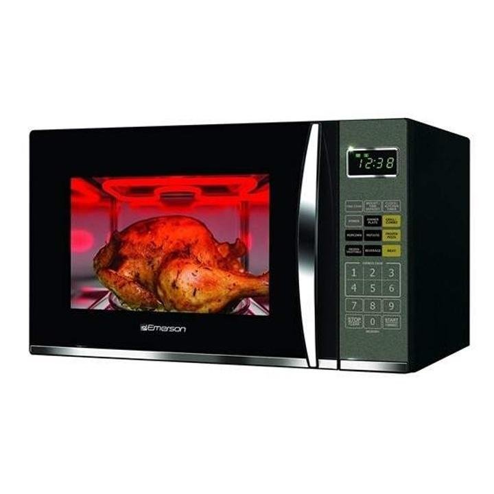 Emerson 1.2 Cu. Ft. 1100W Black Microwave with Grill