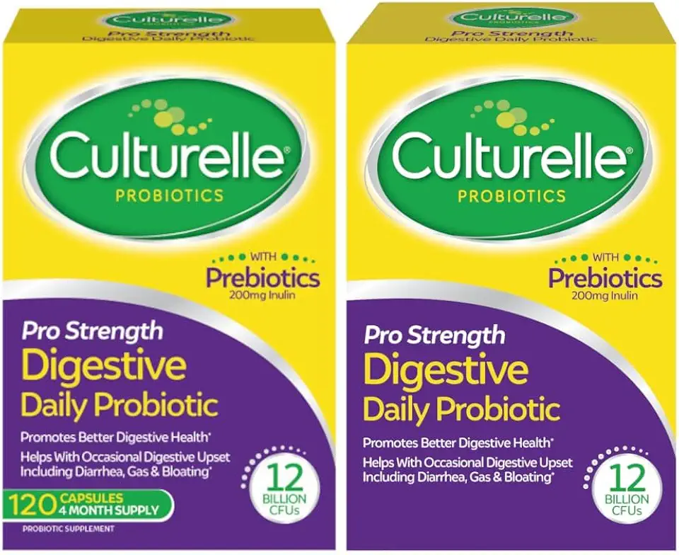 Culturelle Pro Strength Daily Probiotic, Digestive Capsules, Naturally Sourced Probiotic Strain Proven to Support Digestive & Immune Health