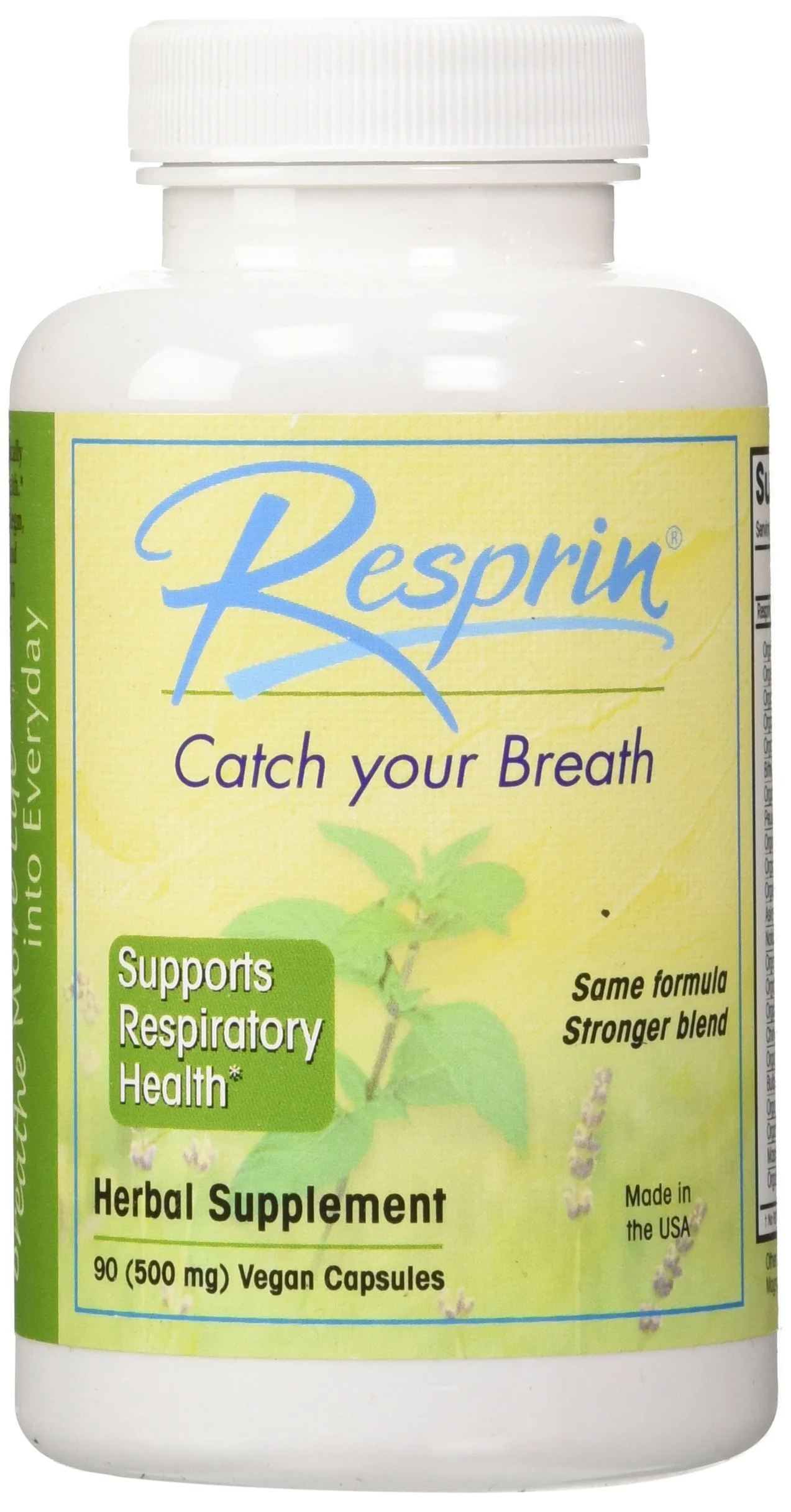 Respirin Traditional Herbal Blend for Natural Breathing Enhancement, 500mg, 90 Vegan Capsules - Kansas Nuitrition - HNZSDS