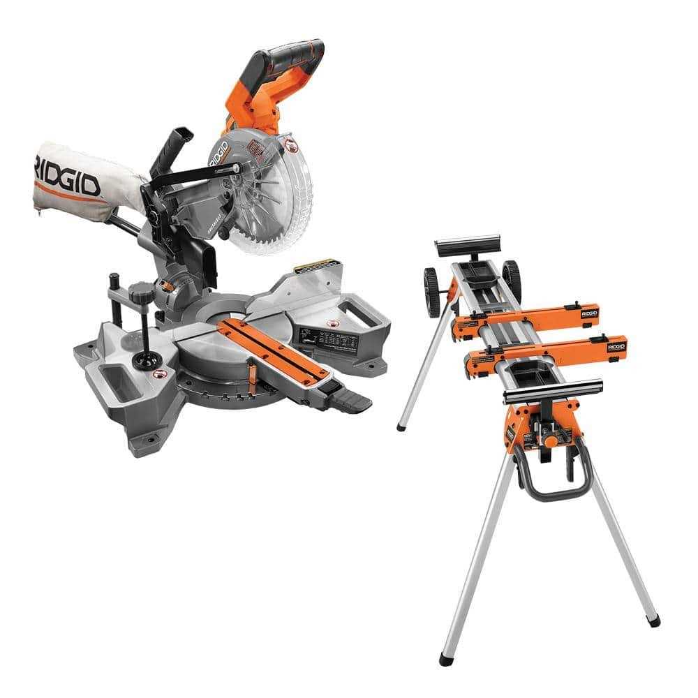 RIDGID 18V Brushless Cordless 7-1/4 in. Dual Bevel Sliding Miter Saw Ah MAX Output Lithium-Ion Battery - Shop Hardware Tools Online Store
