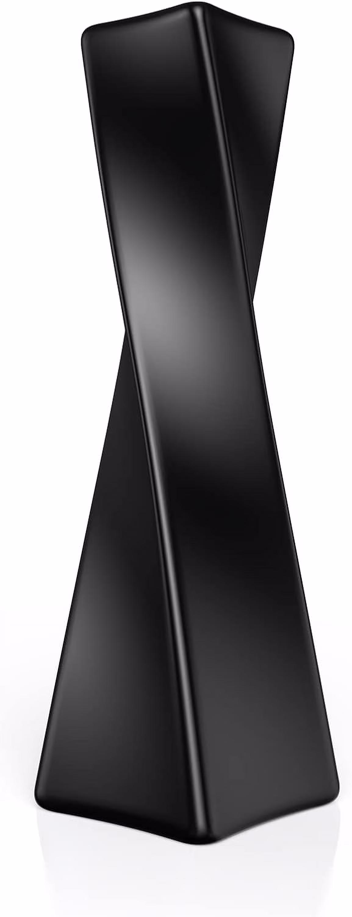 Ceramic Geometric Modern Farmhouse Vase, Black