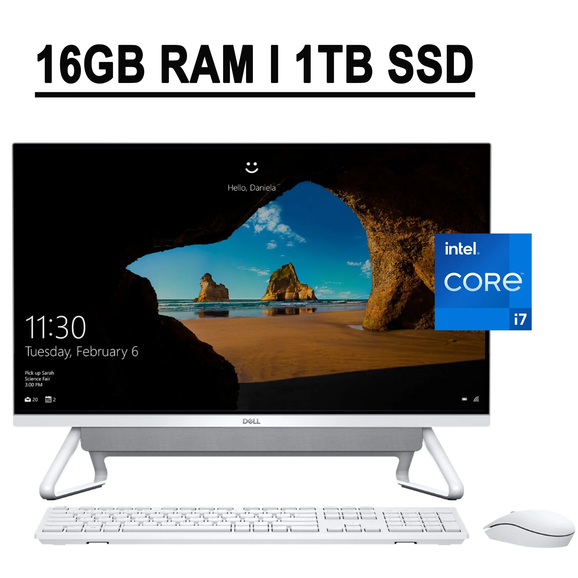 Dell Inspiron 27 7000 7700 All-In-One Desktop Computer 27" FHD Touchscreen 11th Gen Intel 4-Core i7-1165G7 16GB RAM 1TB SSD USB-C HDMI WiFi6