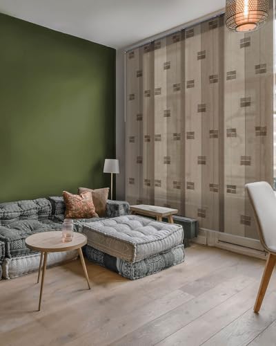 GoDear Design Adjustable Sliding Track Vertical Blinds 45.8"- 86" W x 96" H, Extendable Blinds for Windows, Hanging Room Dividers Walls, Closet Doors