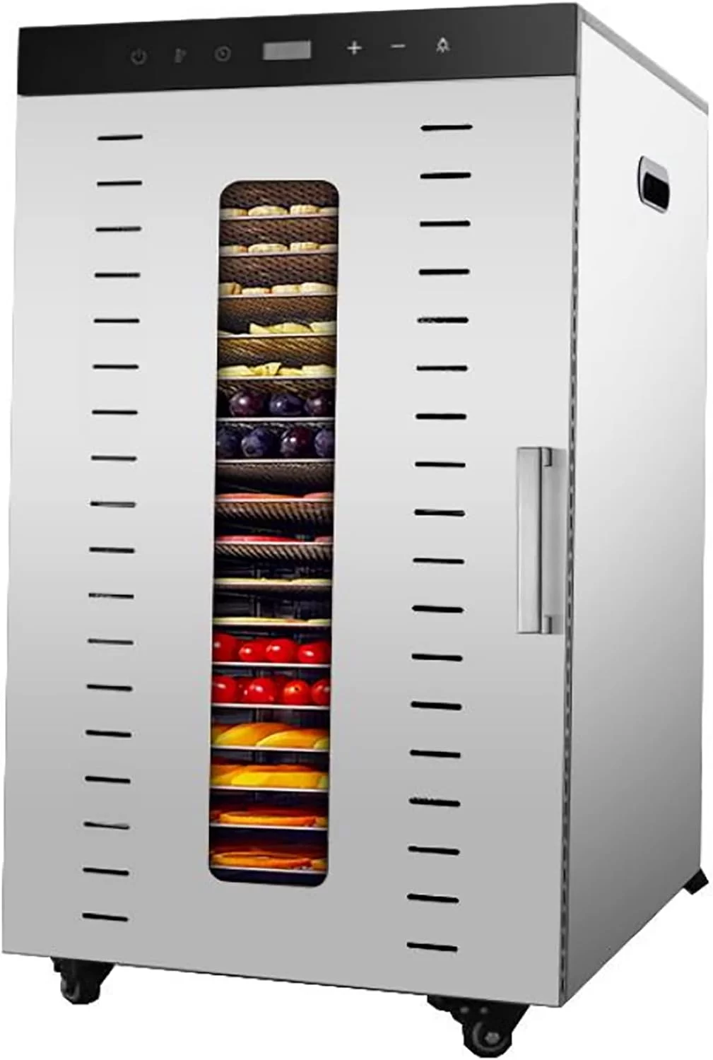24 Trays  Dehydrator Machine For Jerky/Vegetables/Fruits/Meat/Dog Treats/Herbs, Stainless Steel, 2000W
