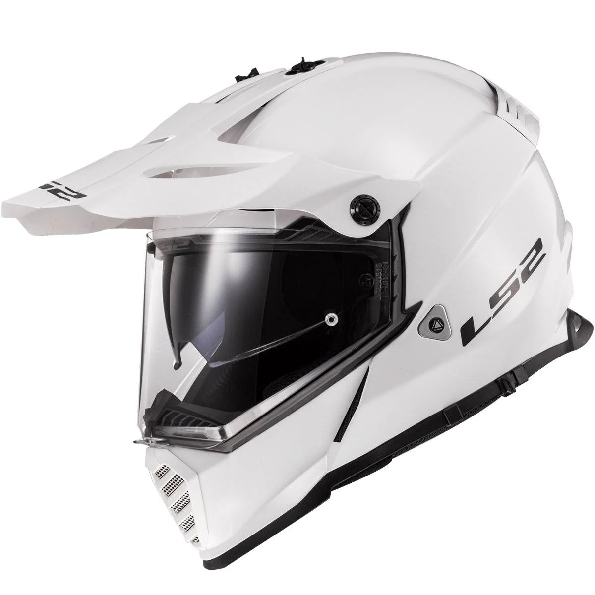 LS2 Blaze Solid Adventure Adult Off-Road Helmets Gloss White / X-Large