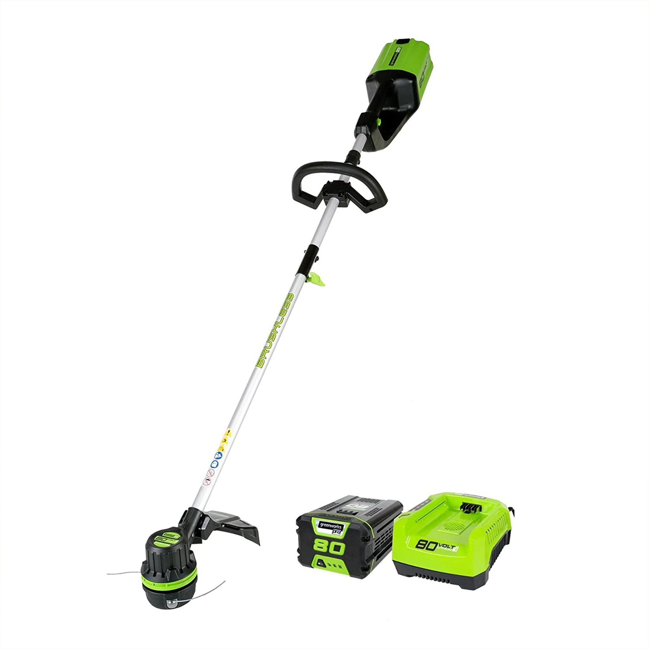 Greenworks 80V 16 Cordless String Trimmer with 2.0 Ah Battery & Charger 2100102VT