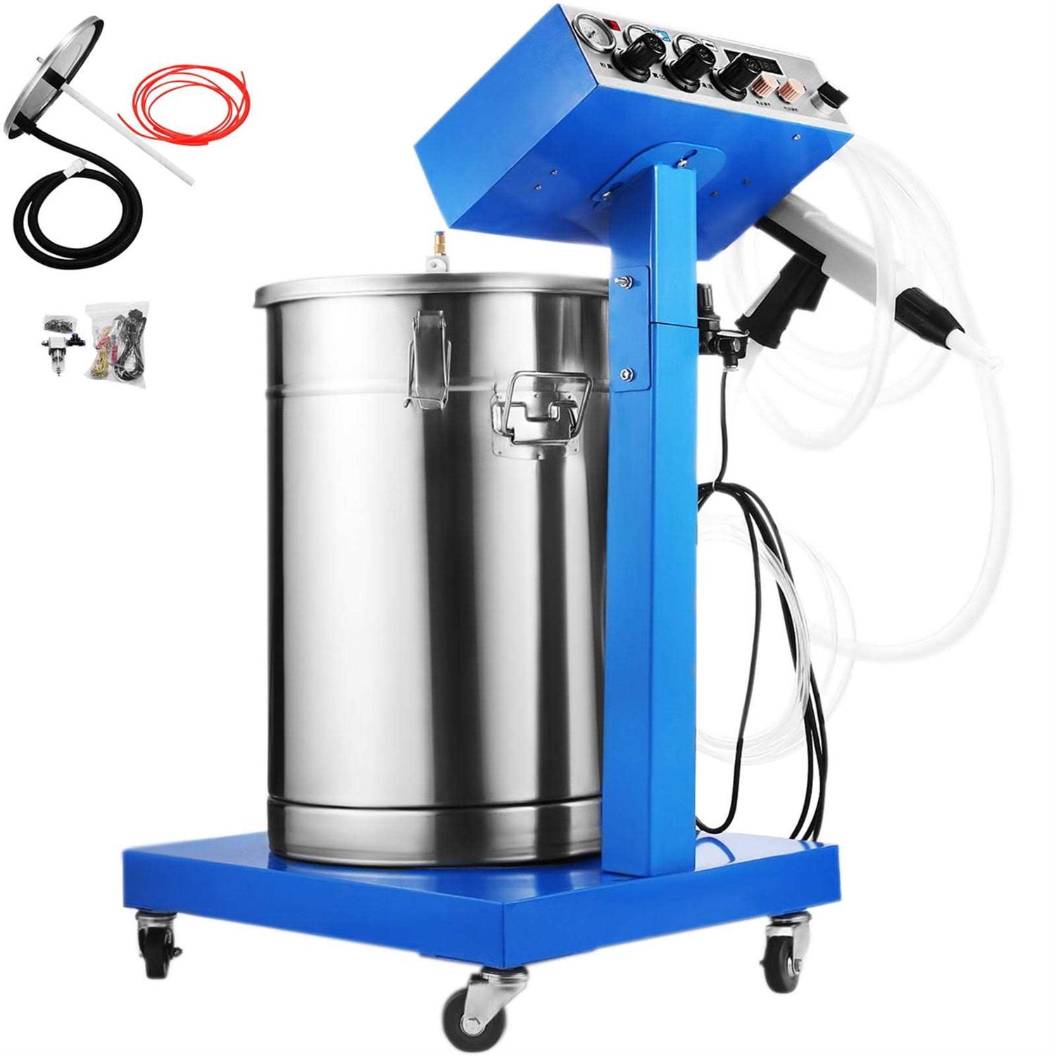 VEVOR Powder Coating Machine 50W 45L Capacity Electrostatic Powder Coating Machine Spraying Gun Paint 450g Per Minute WX-958 Powder Coating System