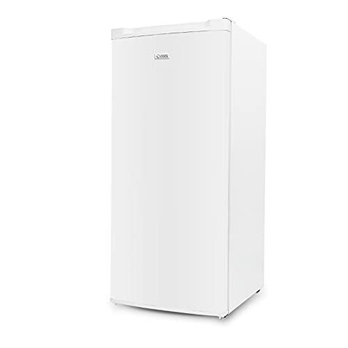 Commercial Cool Upright Freezer, Stand Up Freezer 6 Cu Ft with Reversible Door, Black