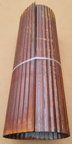 Colorado Steel Rustic Corrugated Metal Wainscoting (Rusted - 10 Foot Roll)