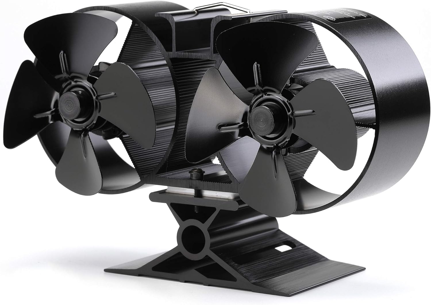 CRSURE Wood Stove Fan, 8 Blades Double Motors Fireplace Fan, Dual Fan for Heater, Heat Powered Stove Top Fans for Gas/Pellet/Wood/Log Burner Stove