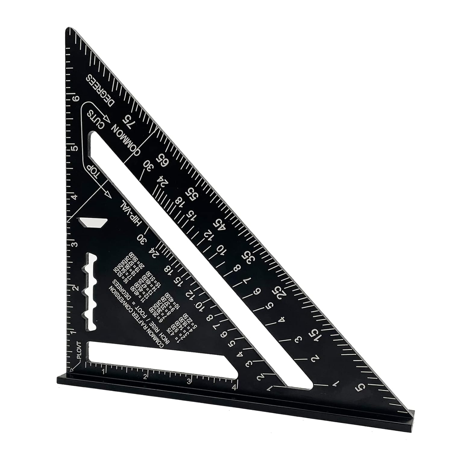 7 inch Rafter Square Aluminum Alloy Double Scale Triangle Ruler Angle Ruler Carpenter Triangle Square Rafter Tool Mensurement Tool for Woodworking
