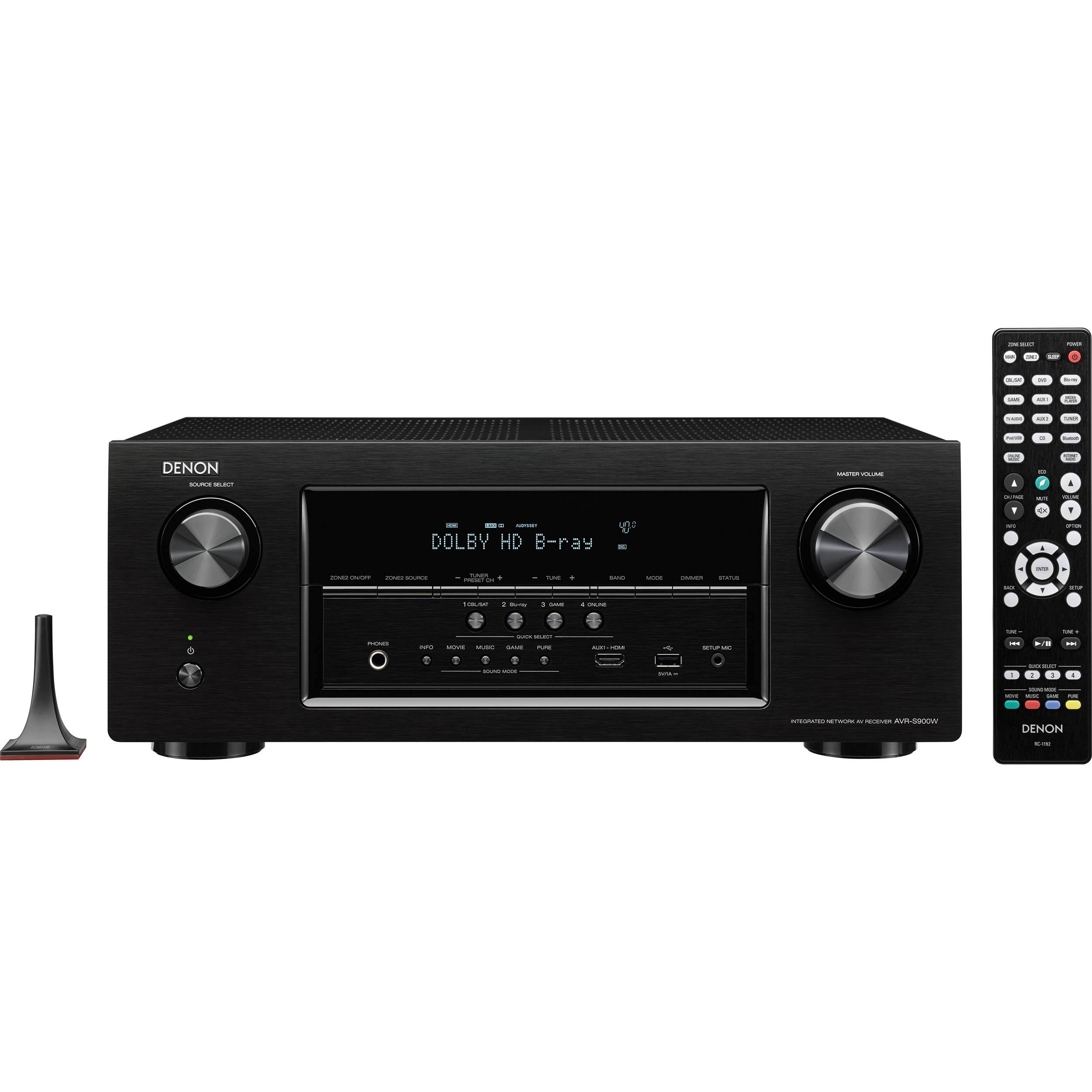 Denon AVR S900W 7.1 Channel AV Network Receiver - Black