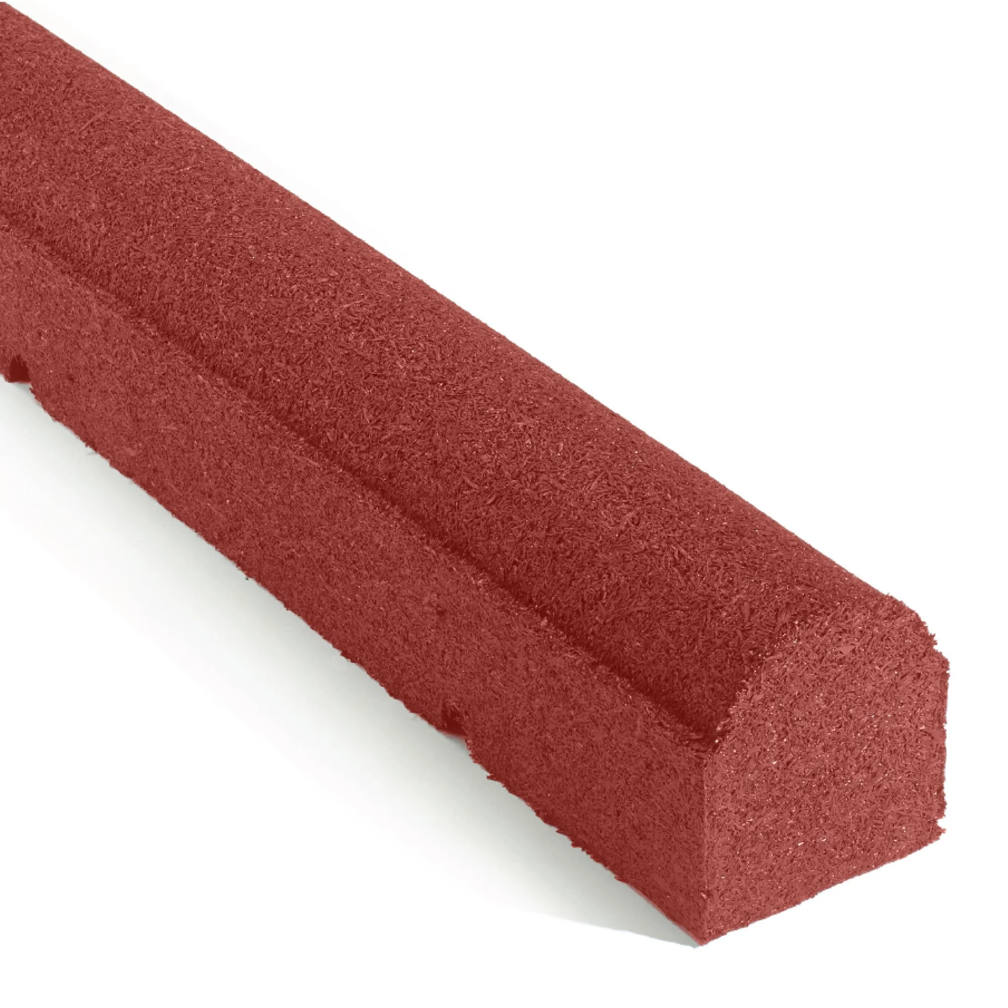 GroundSmart Playground Timber Edging, 92" Red Rubber Playground Edging Border, 4" W x 6" H, 9 Pack - Curated Treasures Market