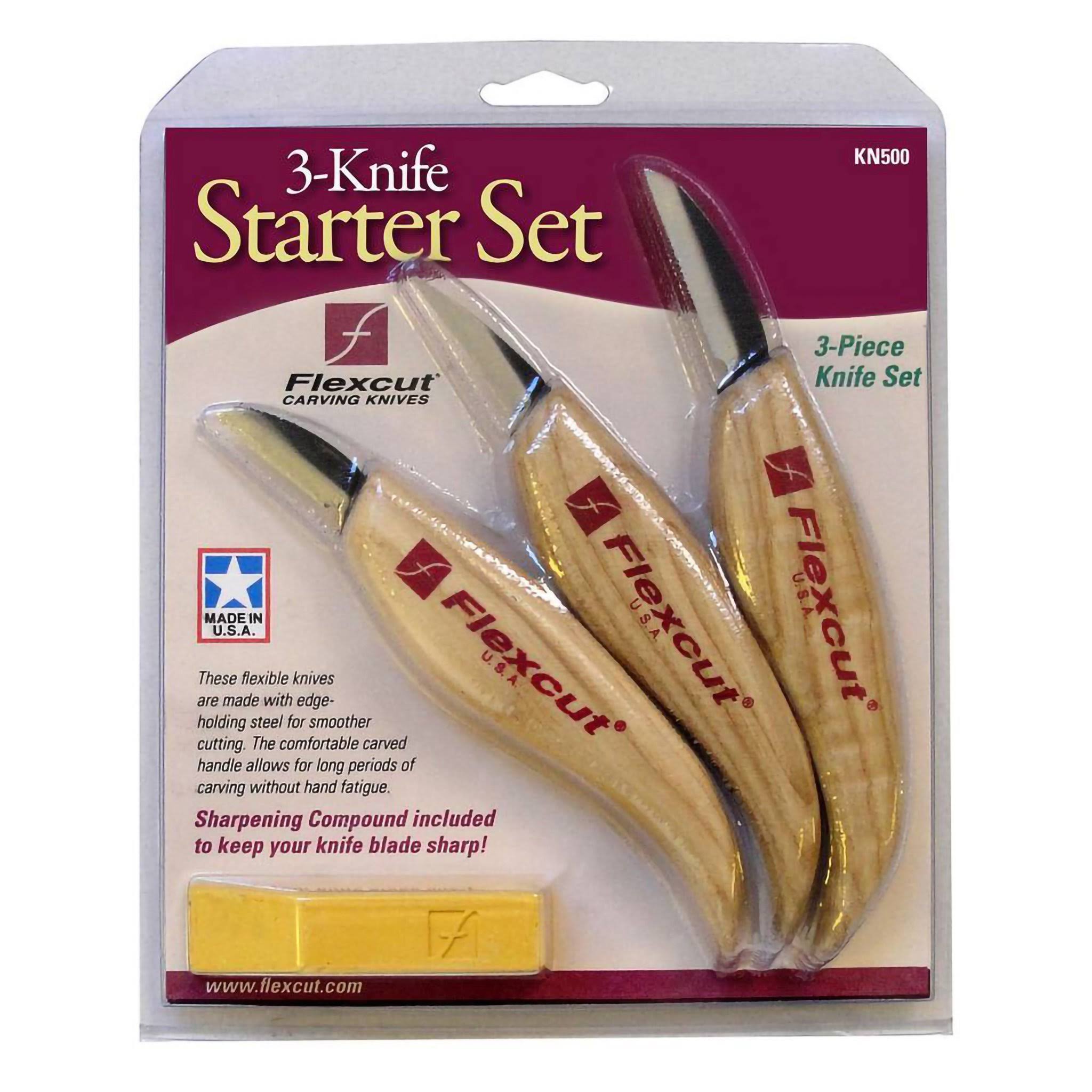 Flexcut 3-Knife Carving Starter Set