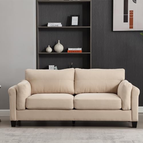 Double Arm Living Room 2-Piece Furniture Sets, Comfy Deep Seat Loveseat & 3 Seater Sofa Couch