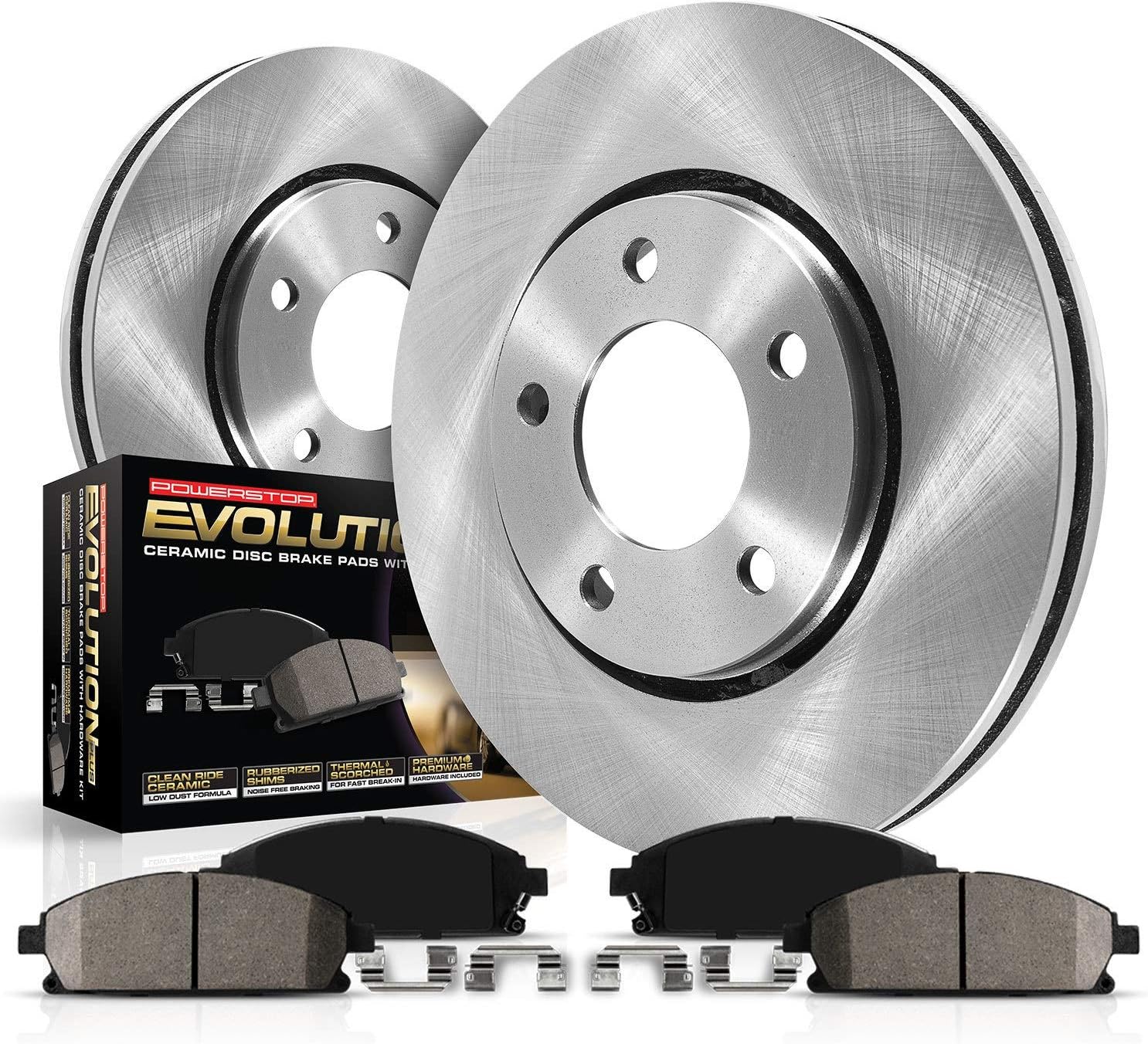 PowerStop Front KOE3053 Stock Replacement Brake Pad and Rotor Kit Autospecialty