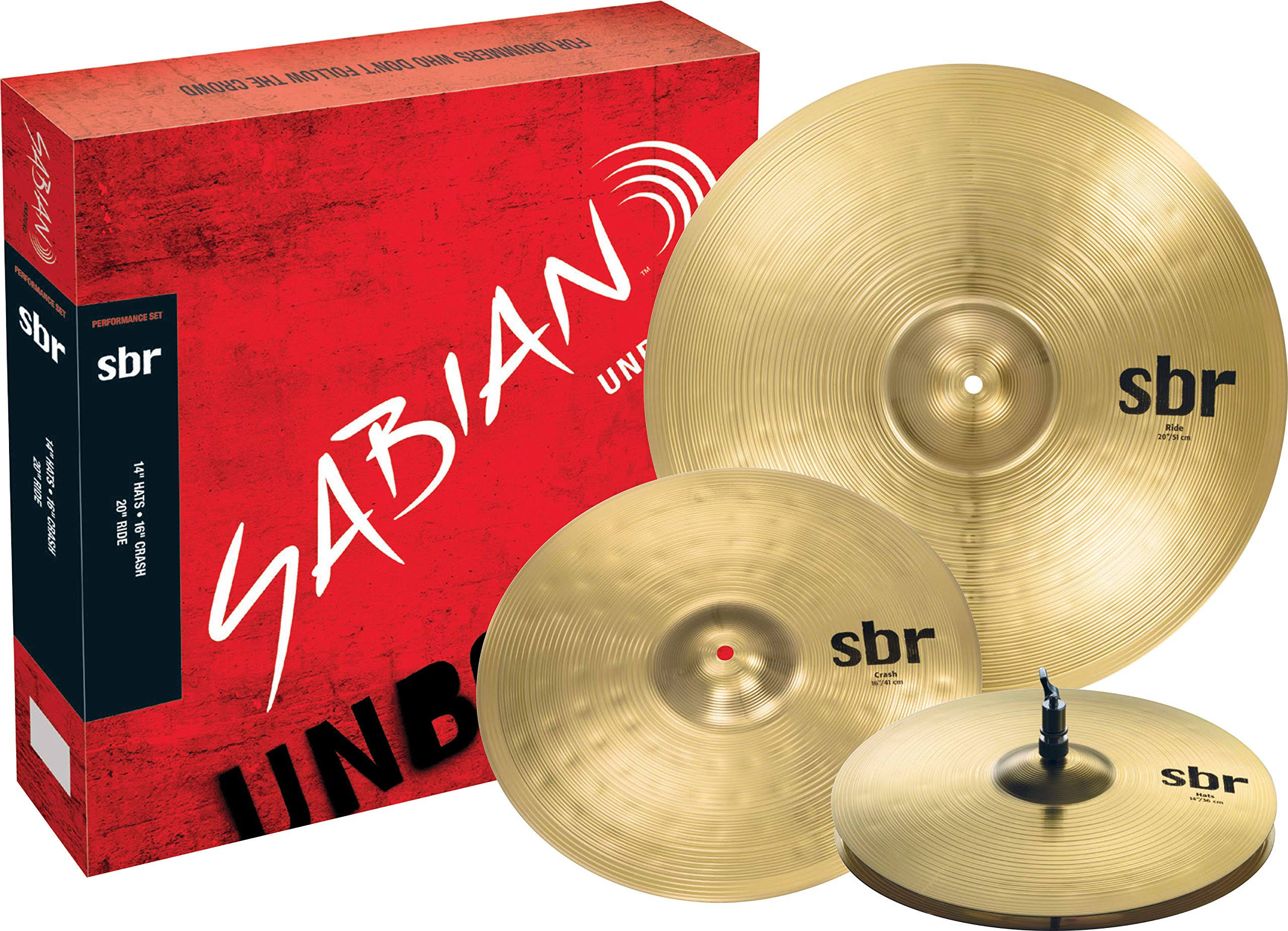 Sabian SBR 3-Piece Performance Cymbal Set, Brass