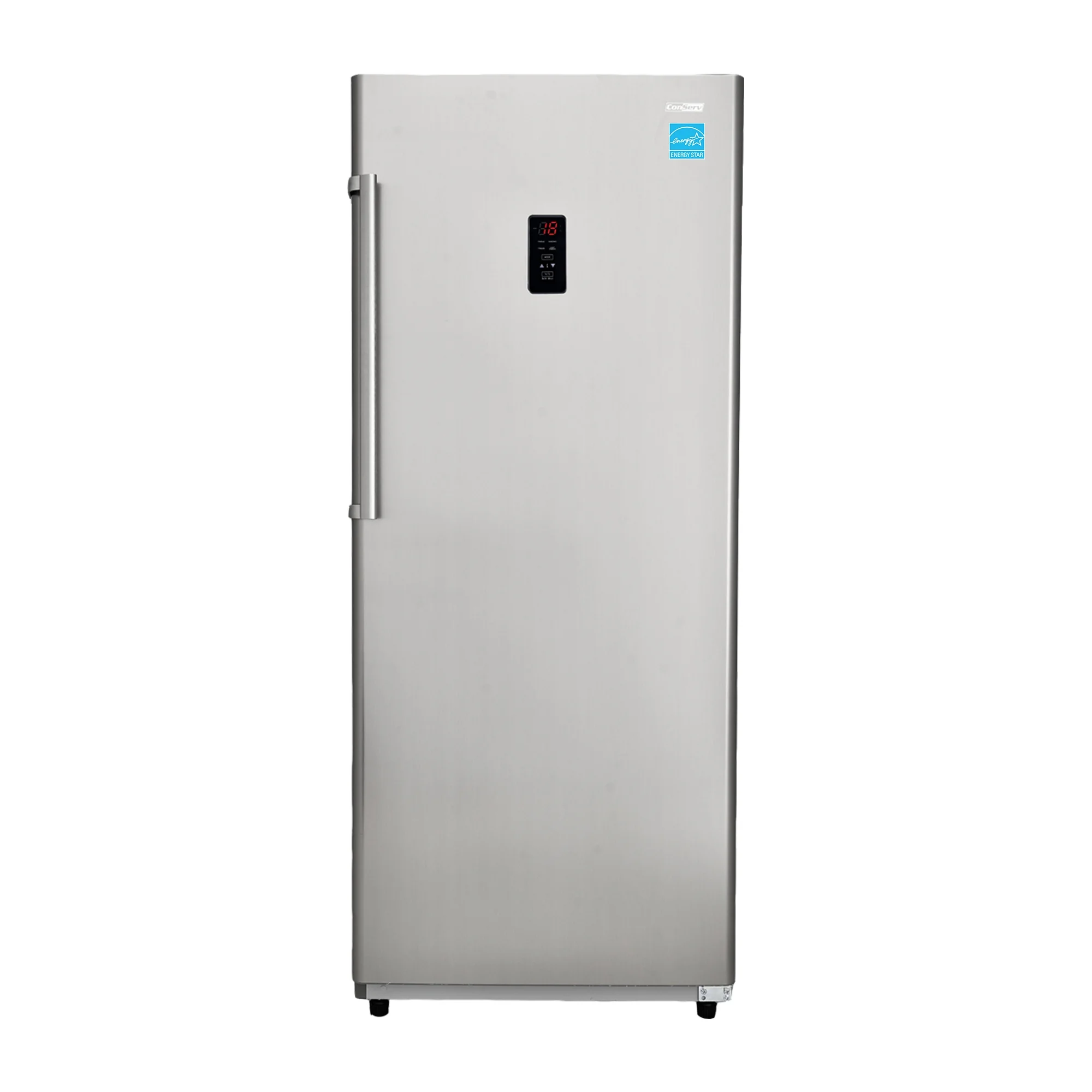 Conserv 17 cu. ft Convertible Upright Freezer/Refrigerator in Stainless with Reversible Door, Low Sound and Energy Star Rated