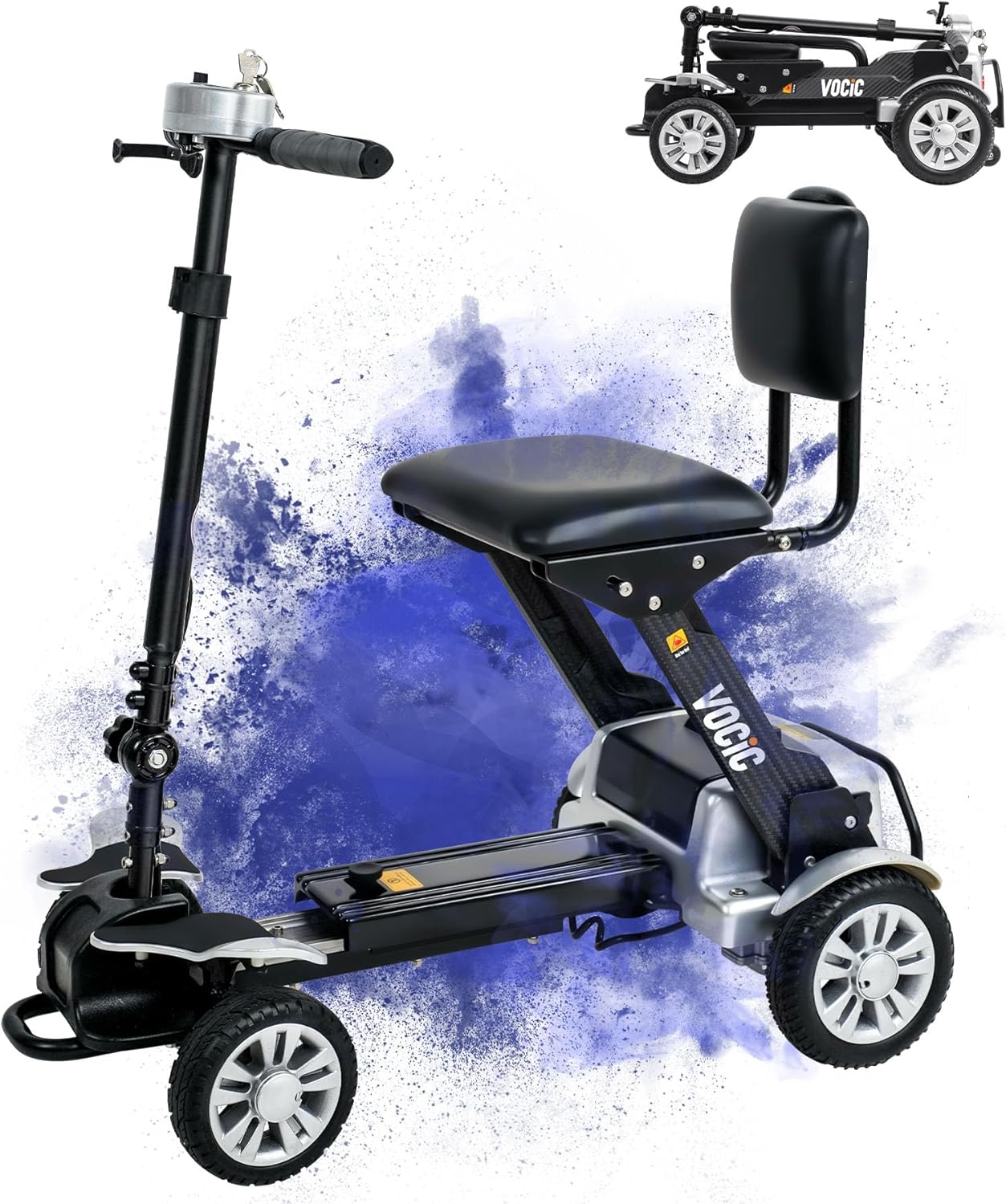 Mobility-Scooter-Carbon-Fiber, Powered-Mobility-Scooters-for-Seniors-Adults, Lightweight Adult Motorized E Scooter 46LBS