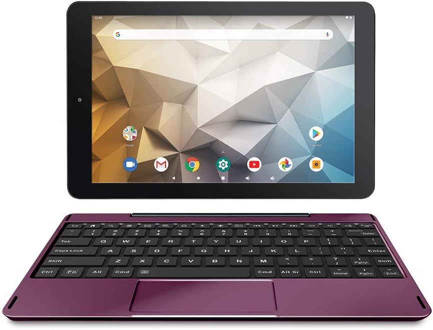 RCA Newest Best Performance Tablet Quad-Core 2GB RAM 32GB Storage IPS HD Touchscreen WiFi Bluetooth with Detachable Keyboard Android 9 Pie (10