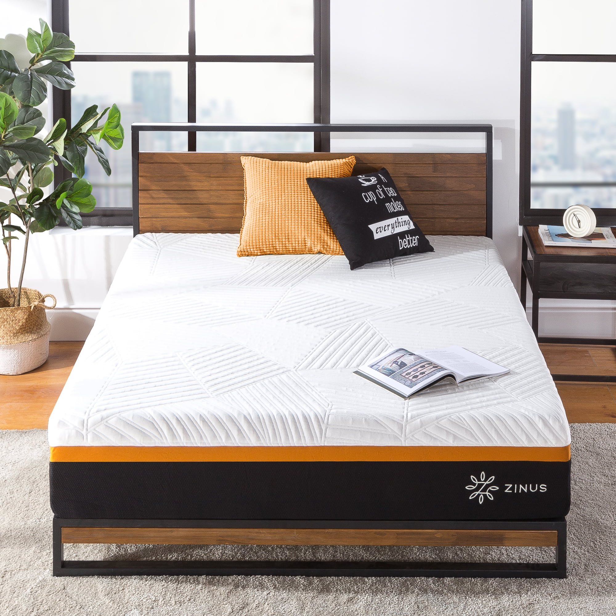 Zinus Cooling Copper ADAPTIVE® 12" Copper Memory Foam Pocket Spring Hybrid Mattress, Twin