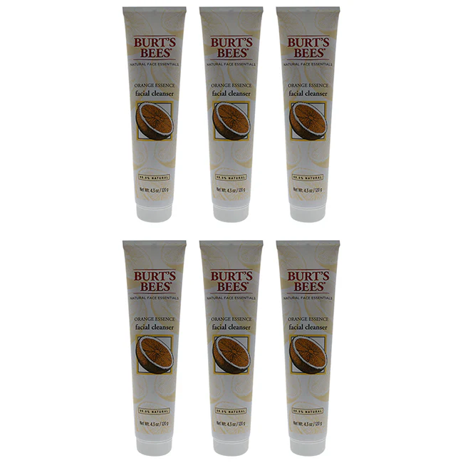 Burts Bees Orange Essence Facial Cleanser by Burts Bees for Women - 4.3 oz Cleanser - Pack of 6